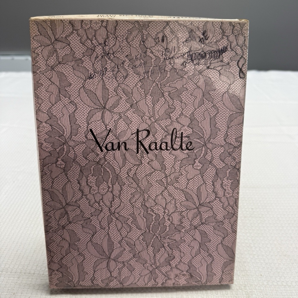Vtg 50s VAN RAALTE Nines‎ Sheer Toffee 9.5P Nylon Hose Stockings Seam New Box